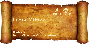 Lucza Viktor névjegykártya